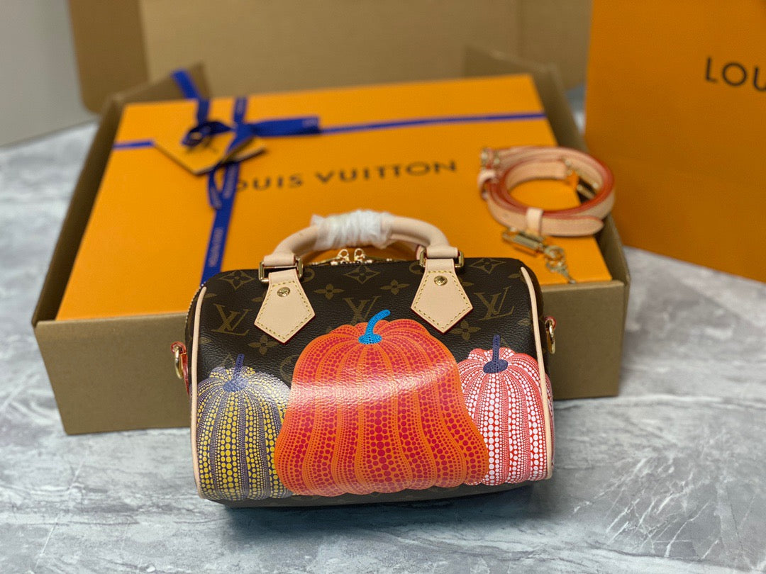 LV Speedy 20 In Pumpkin Embroidery Series