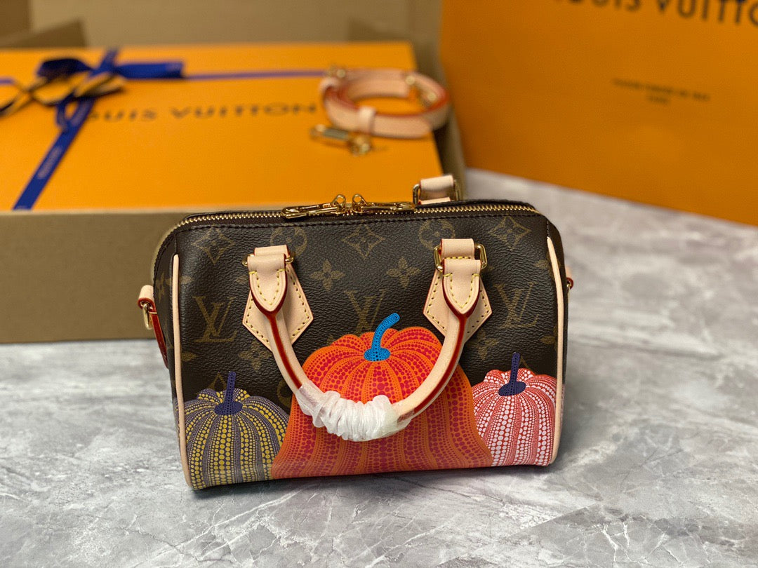 LV Speedy 20 In Pumpkin Embroidery Series