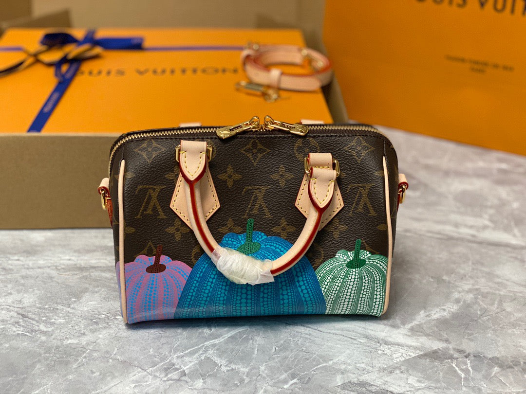 LV Speedy 20 In Pumpkin Embroidery Series