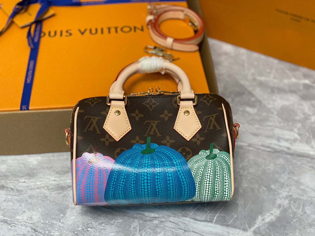 LV Speedy 20 In Pumpkin Embroidery Series