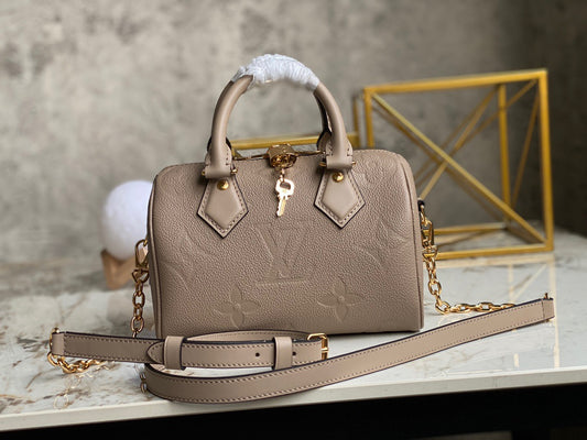 LV Speedy 20 Etoupe Full Leather Presbyopic Series