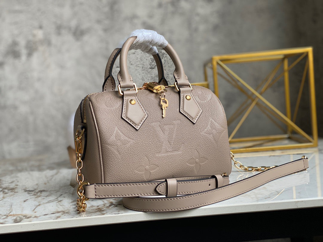 LV Speedy 20 Etoupe Full Leather Presbyopic Series