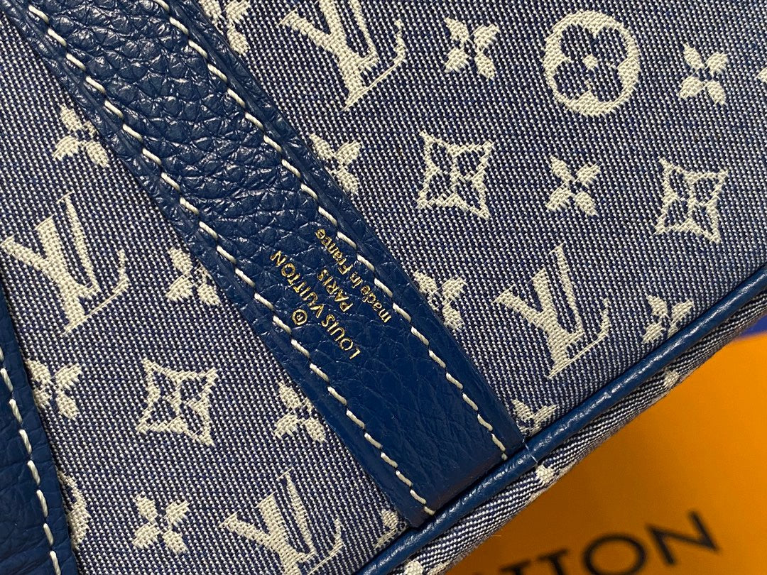 LV Speedy 30 In Denim Jacquard With Canvas