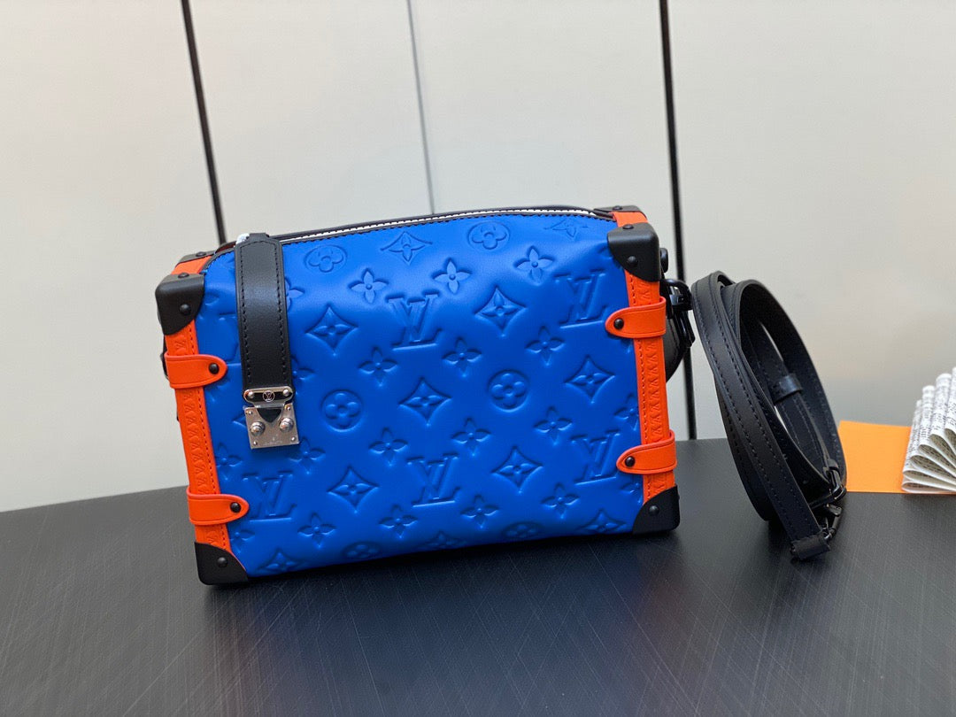 Louis Vuitton Side Trunk Dark Blue Leather