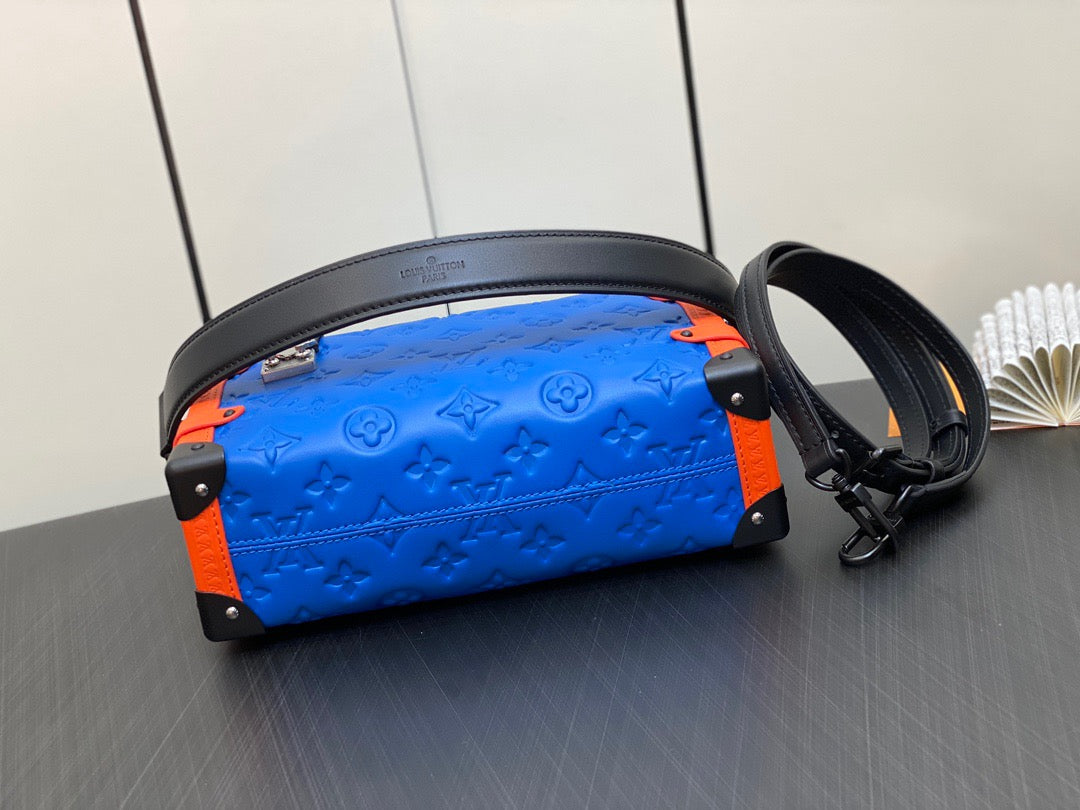 Louis Vuitton Side Trunk Dark Blue Leather