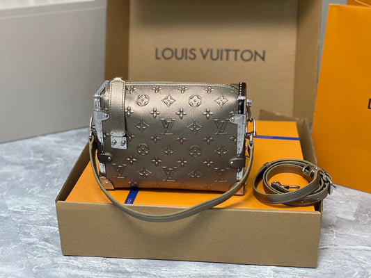 Louis Vuitton Side Trunk Gold Leather