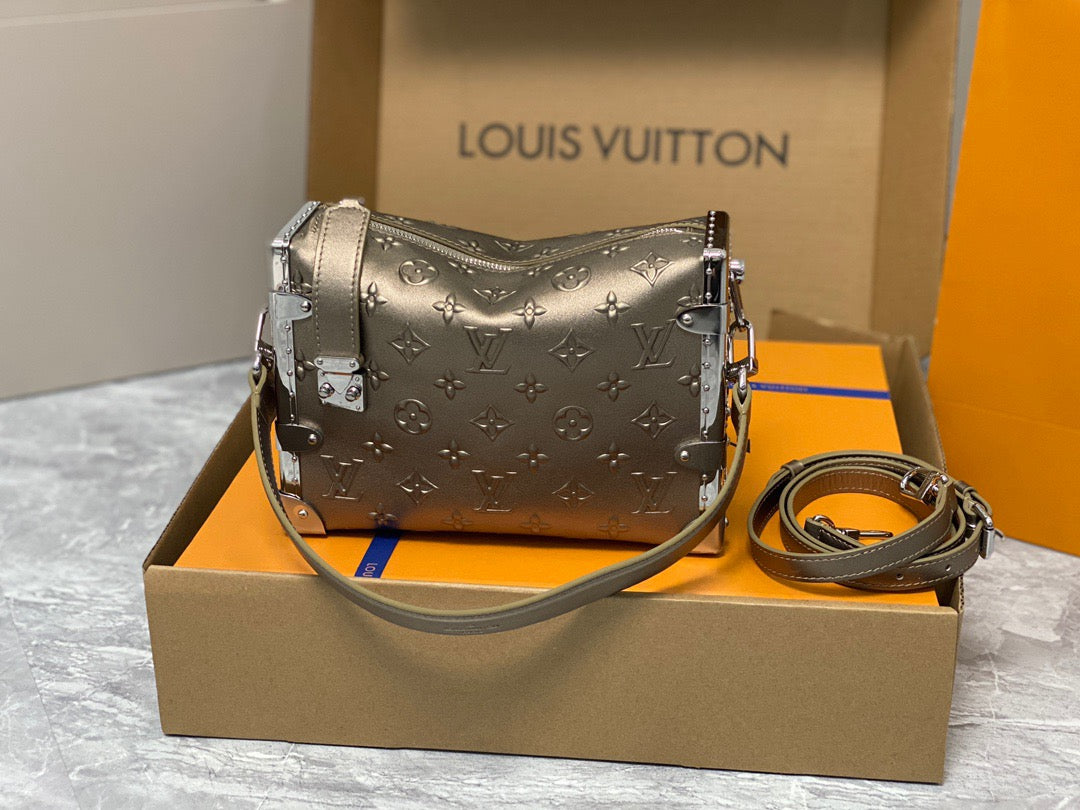 Louis Vuitton Side Trunk Gold Leather