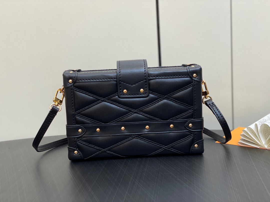 Louis Vuitton Petite Malle In Black Handbag Limited Edition