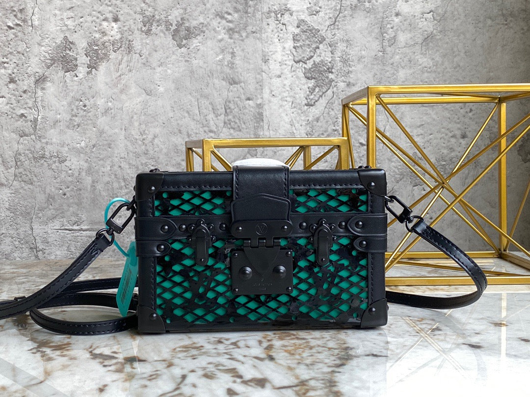 Louis Vuitton Petite Malle Green Hollow Lace Collection