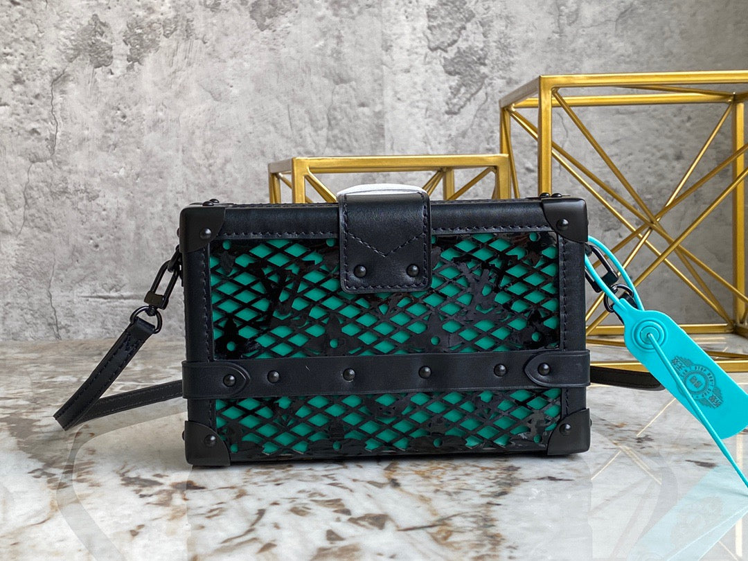 Louis Vuitton Petite Malle Green Hollow Lace Collection