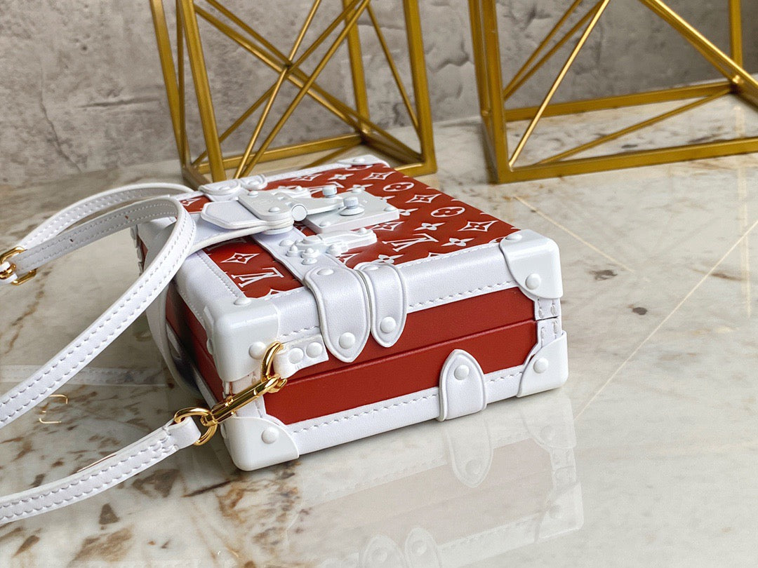 Louis Vuitton Petite Malle Red Print Series