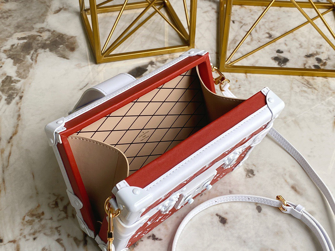 Louis Vuitton Petite Malle Red Print Series