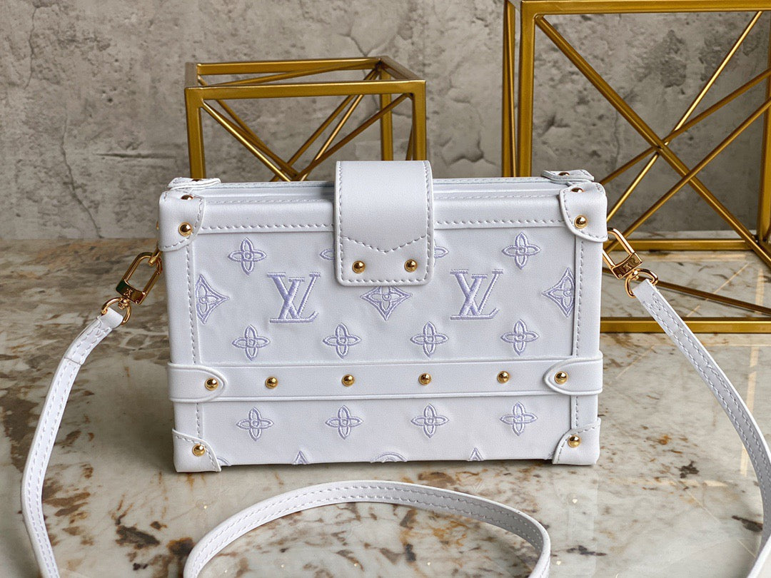 Louis Vuitton Petite Malle White Starry Sky Purple Print Series