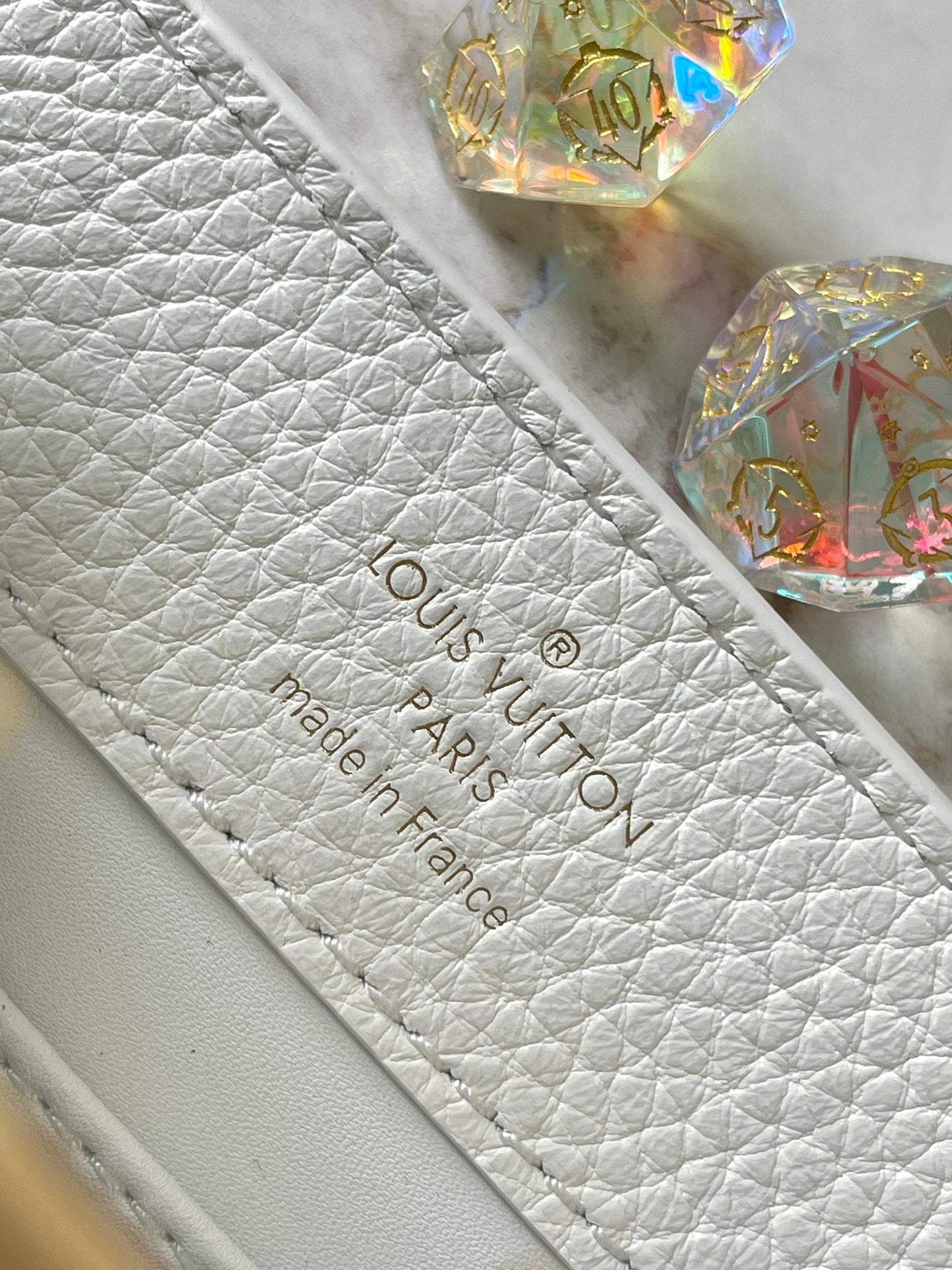 Louis Vuitton Capucines Mini Bag In White