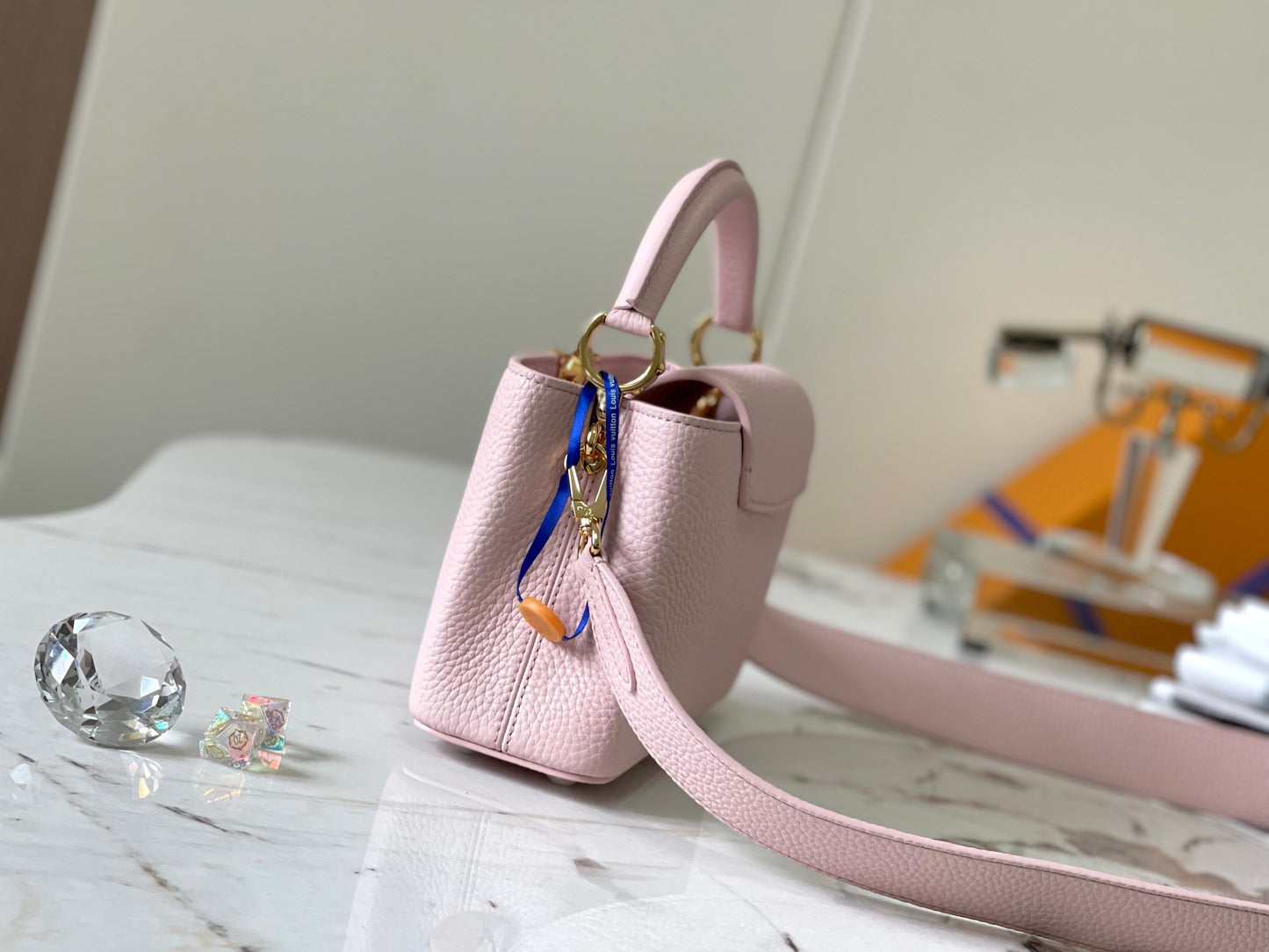 Louis Vuitton Capucines Mini  Bag In Pink