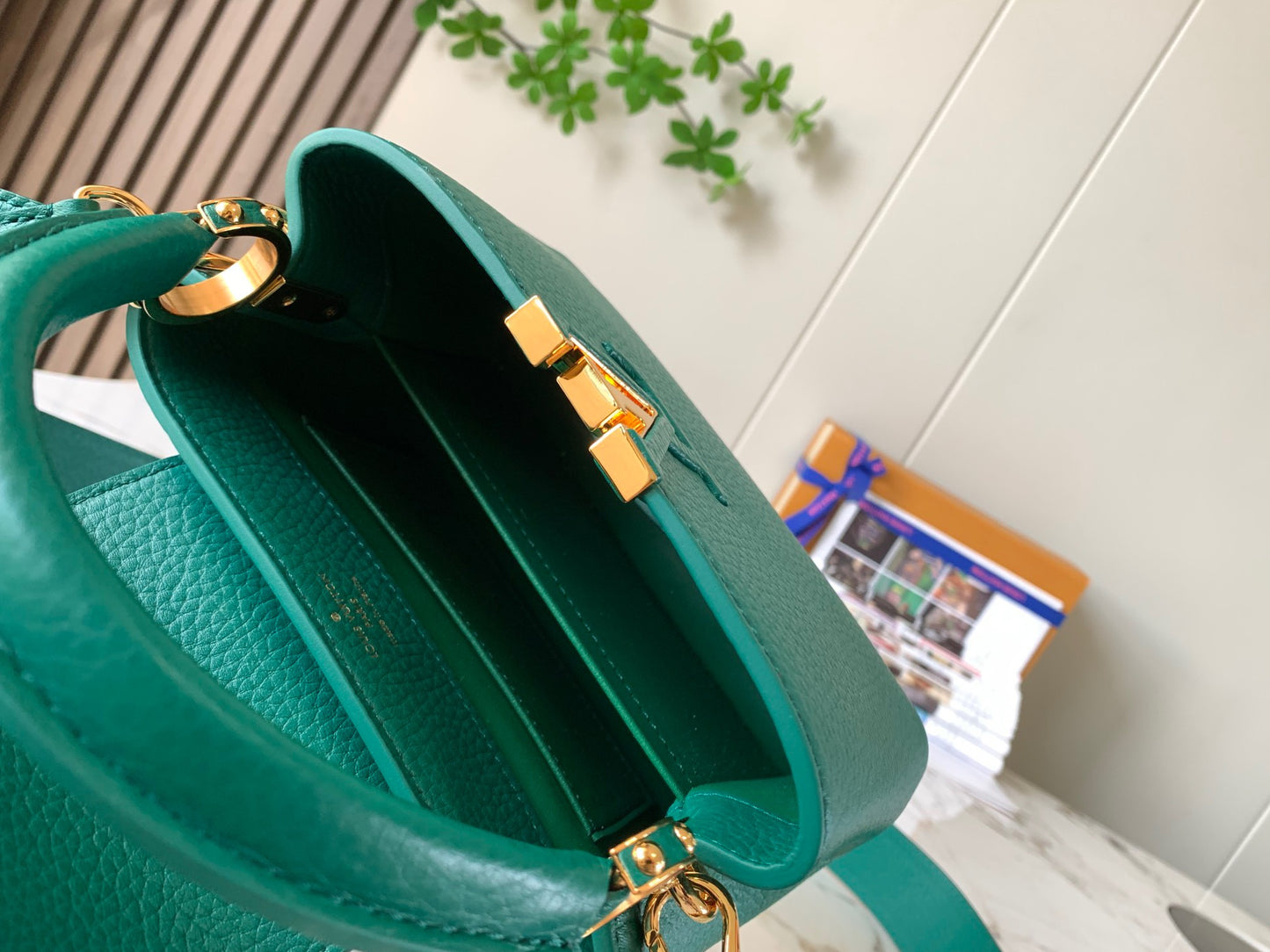 Louis Vuitton Capucines Mini  Bag In Dark Green