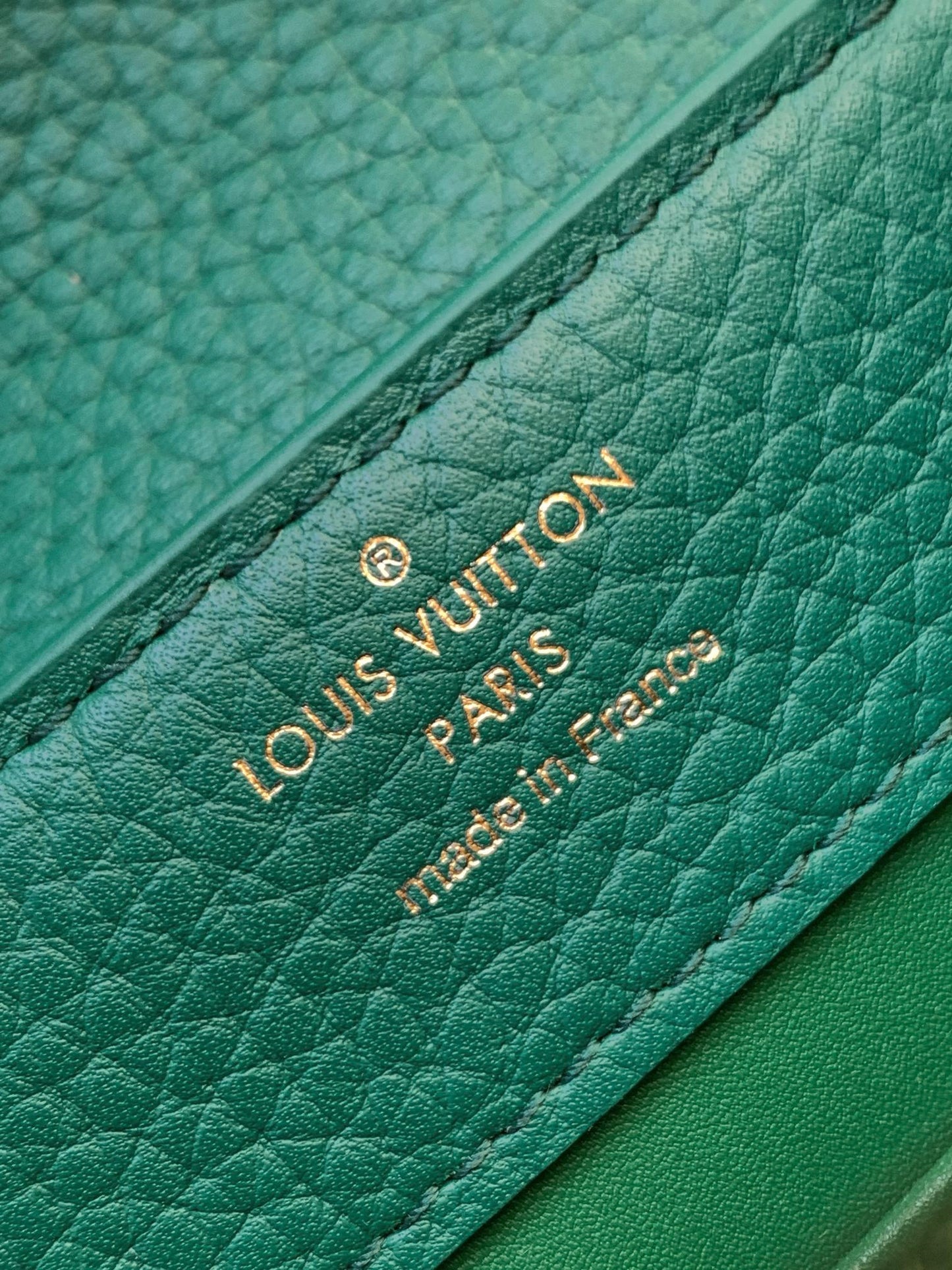 Louis Vuitton Capucines Mini  Bag In Dark Green