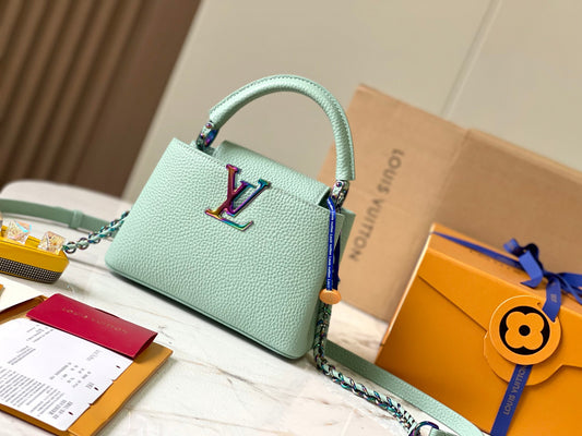 Louis Vuitton Capucines Mini Bag In Mint Green