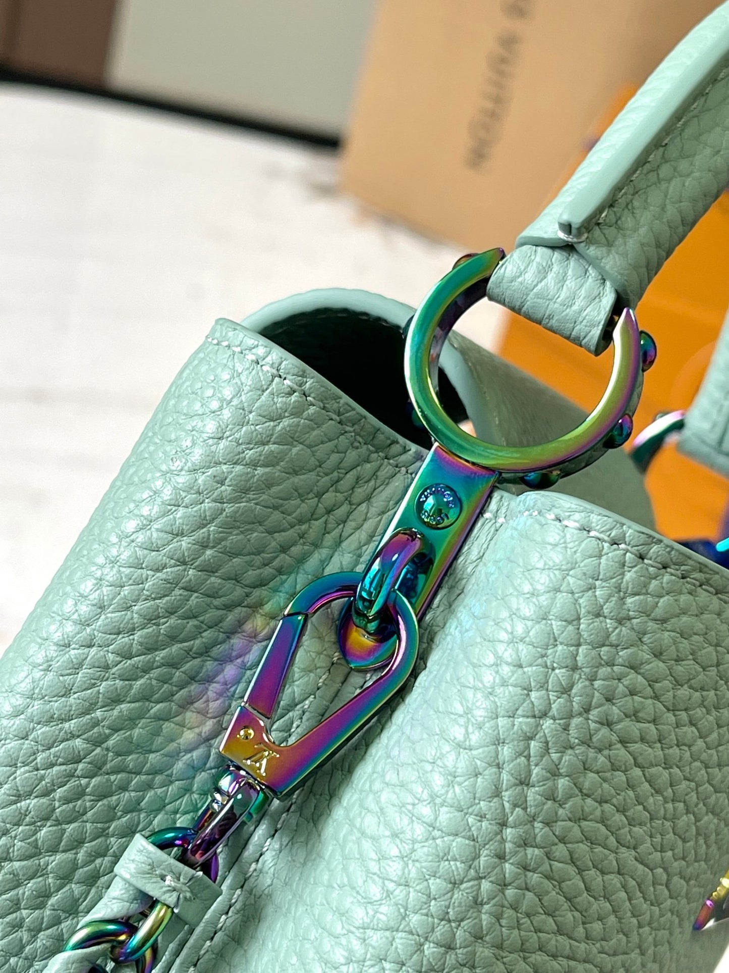 Louis Vuitton Capucines Mini Bag In Mint Green