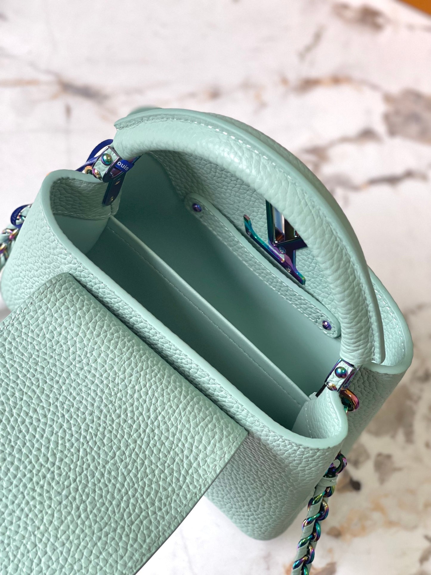 Louis Vuitton Capucines Mini Bag In Mint Green