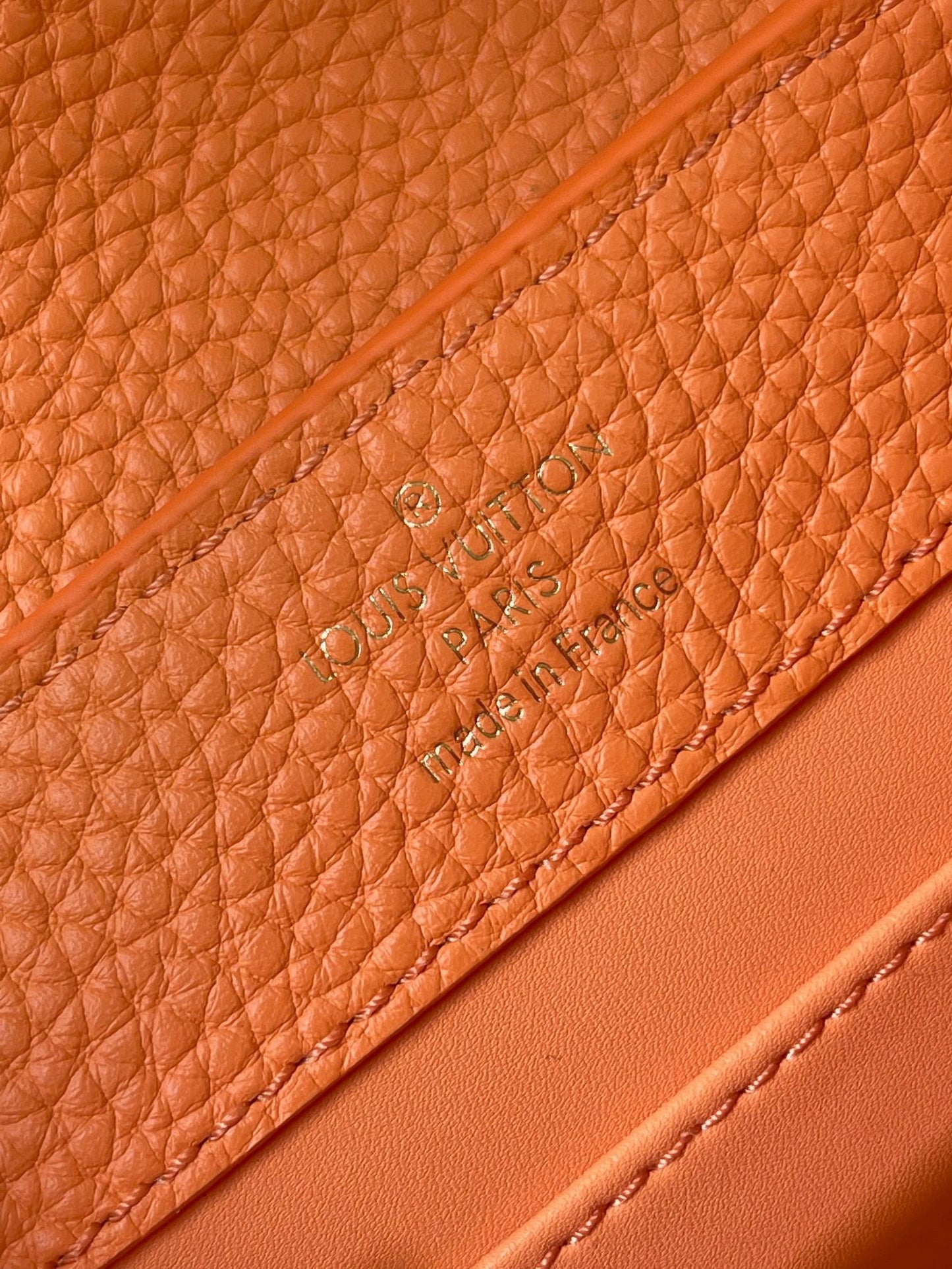 Louis Vuitton Capucines Mini  Bag In Orange