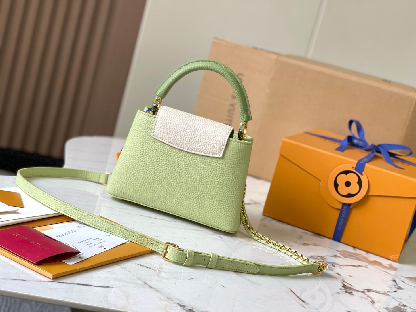 Louis Vuitton Capucines Mini  Bag In Avocado Green