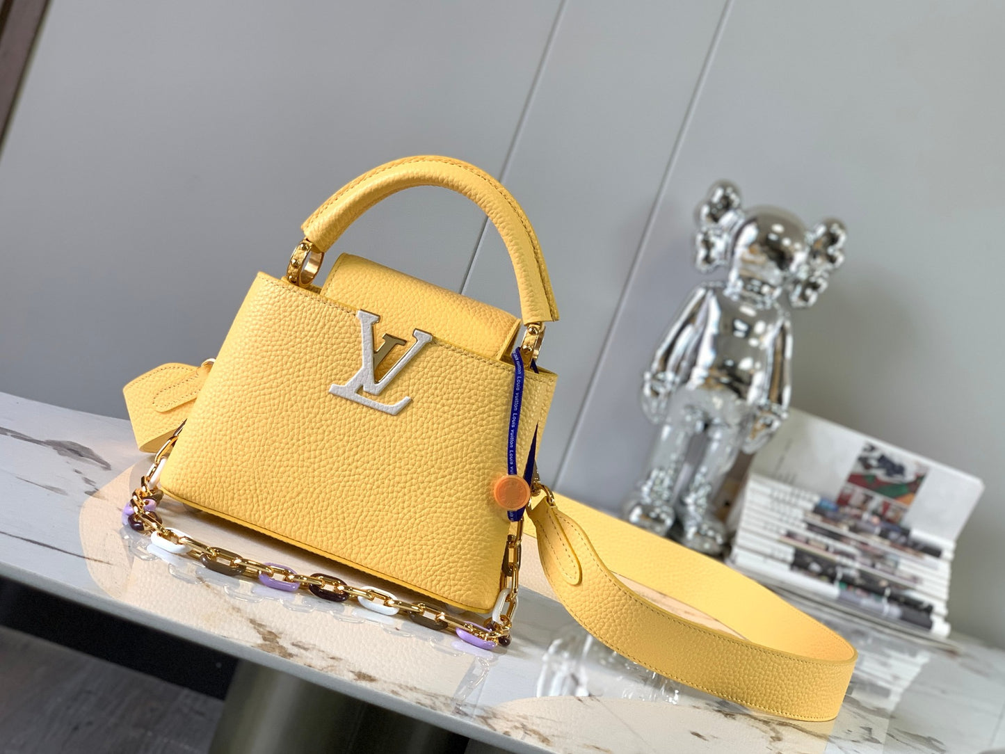 Louis Vuitton Capucines Mini  Bag In Yellow