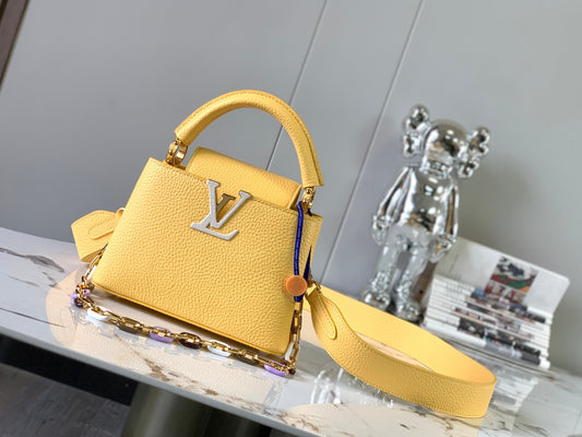 Louis Vuitton Capucines Mini  Bag In Yellow