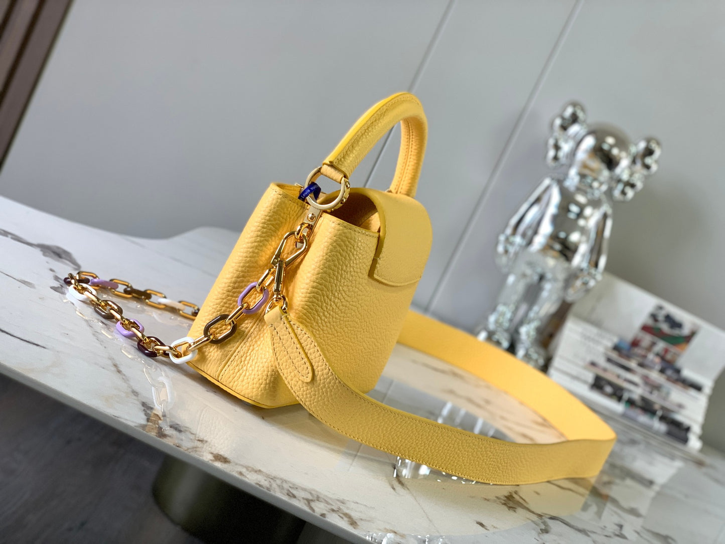 Louis Vuitton Capucines Mini  Bag In Yellow