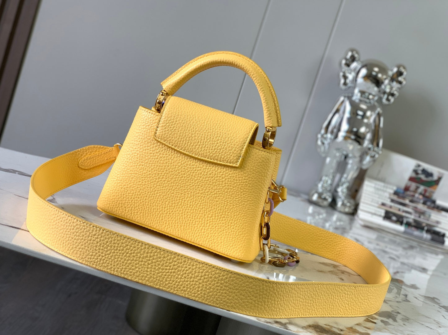 Louis Vuitton Capucines Mini  Bag In Yellow