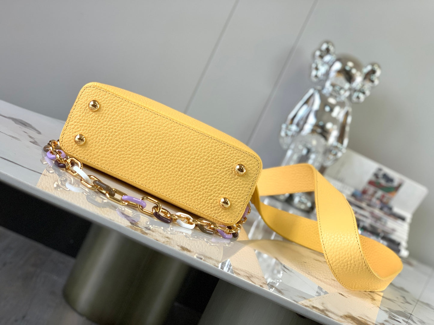 Louis Vuitton Capucines Mini  Bag In Yellow