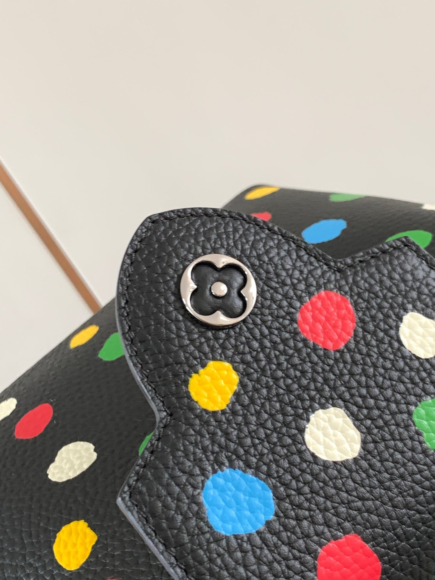 Louis Vuitton Capucines Mini  Bag In Black With Colorful Polka Dots