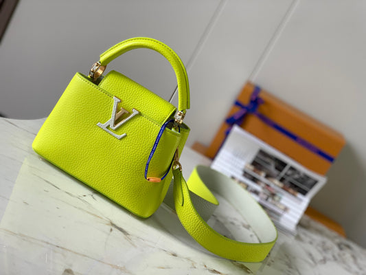 Louis Vuitton Capucines Mini  Bag In fluorescent Green