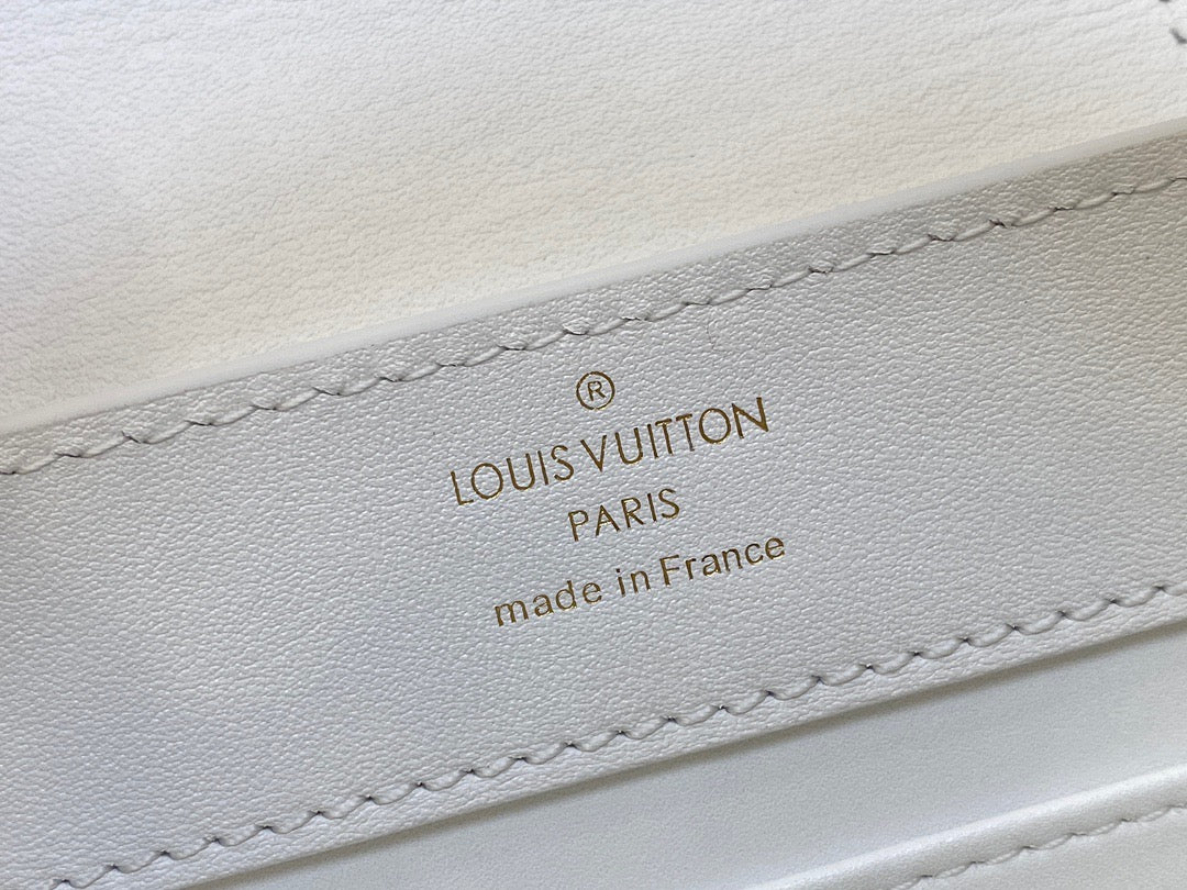 Louis Vuitton Capucines Mini  Bag In White Embroidery