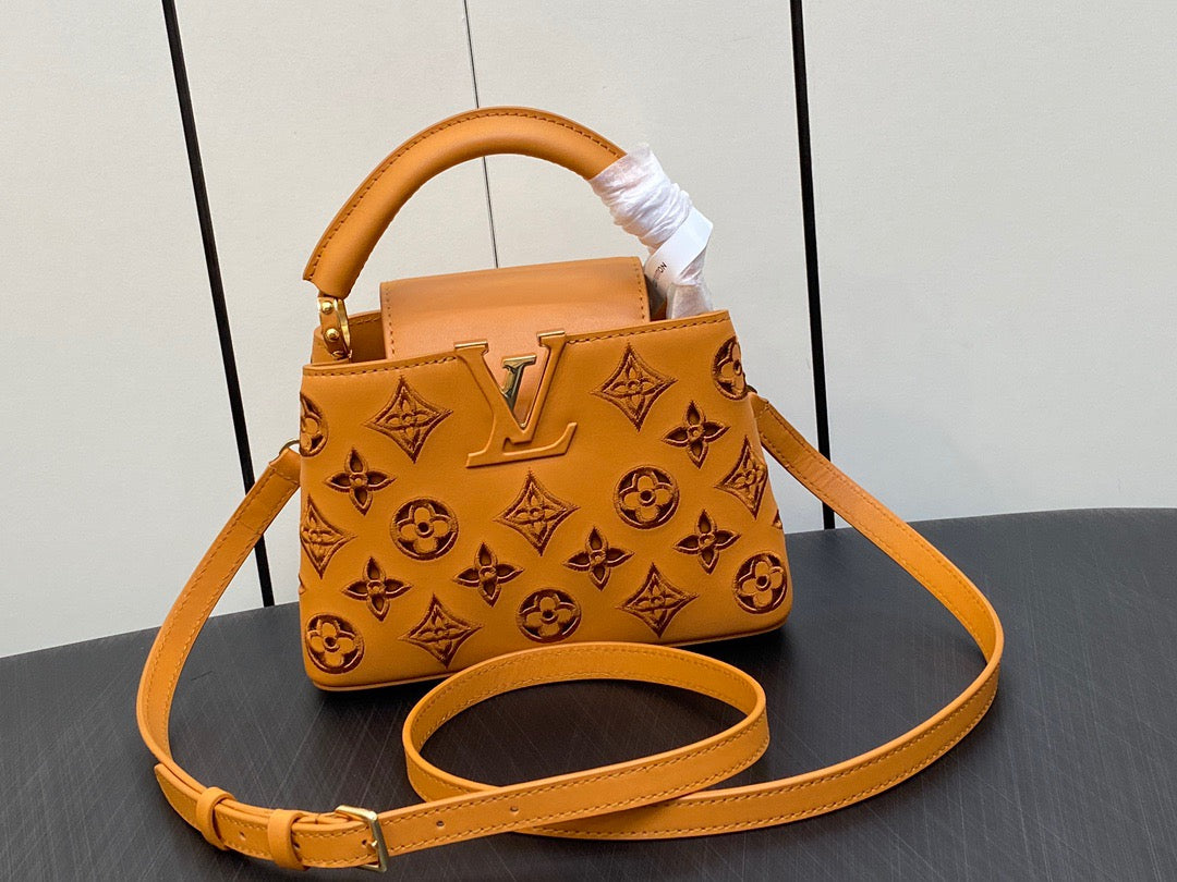 Louis Vuitton Capucines Mini  Bag In Khaki