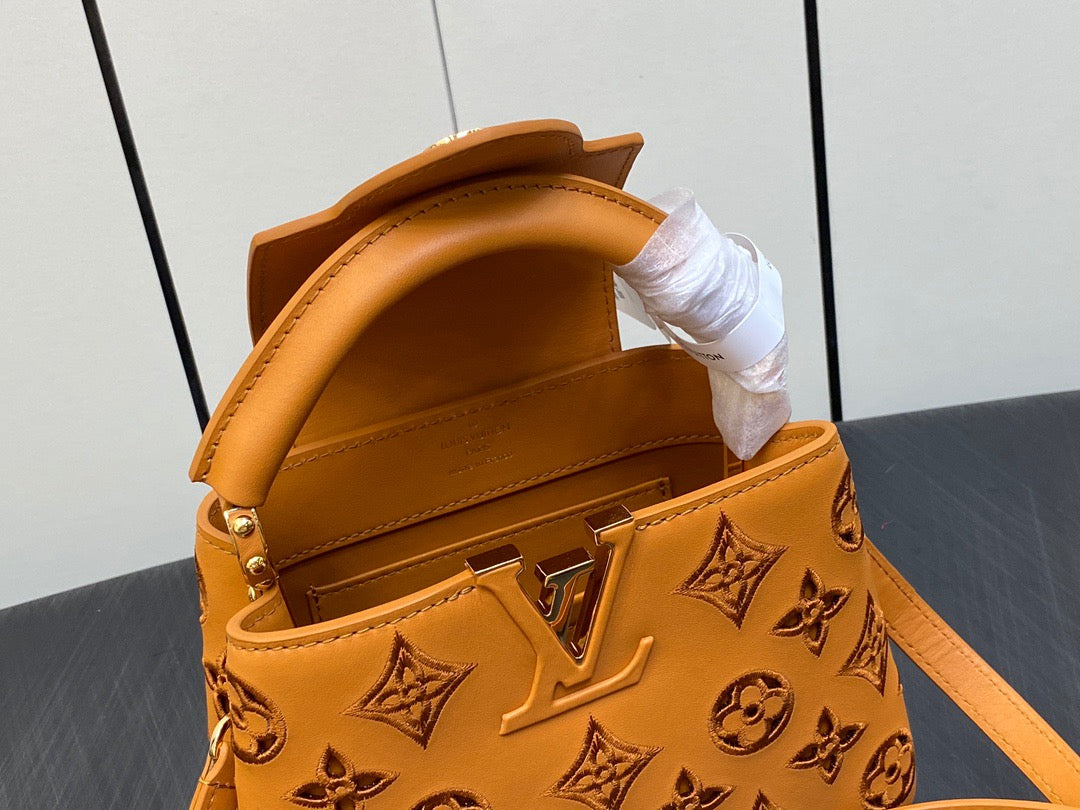 Louis Vuitton Capucines Mini  Bag In Khaki