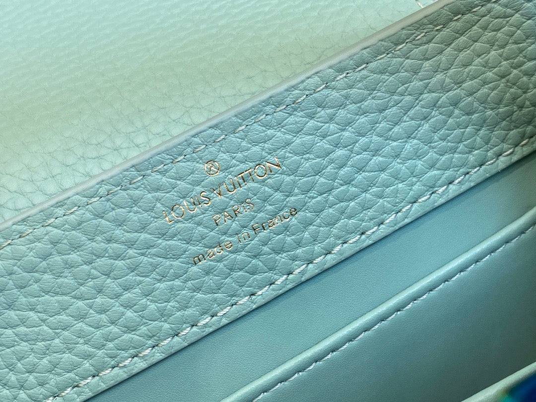 Louis Vuitton Capucines Mini  Bag In  Milk Green