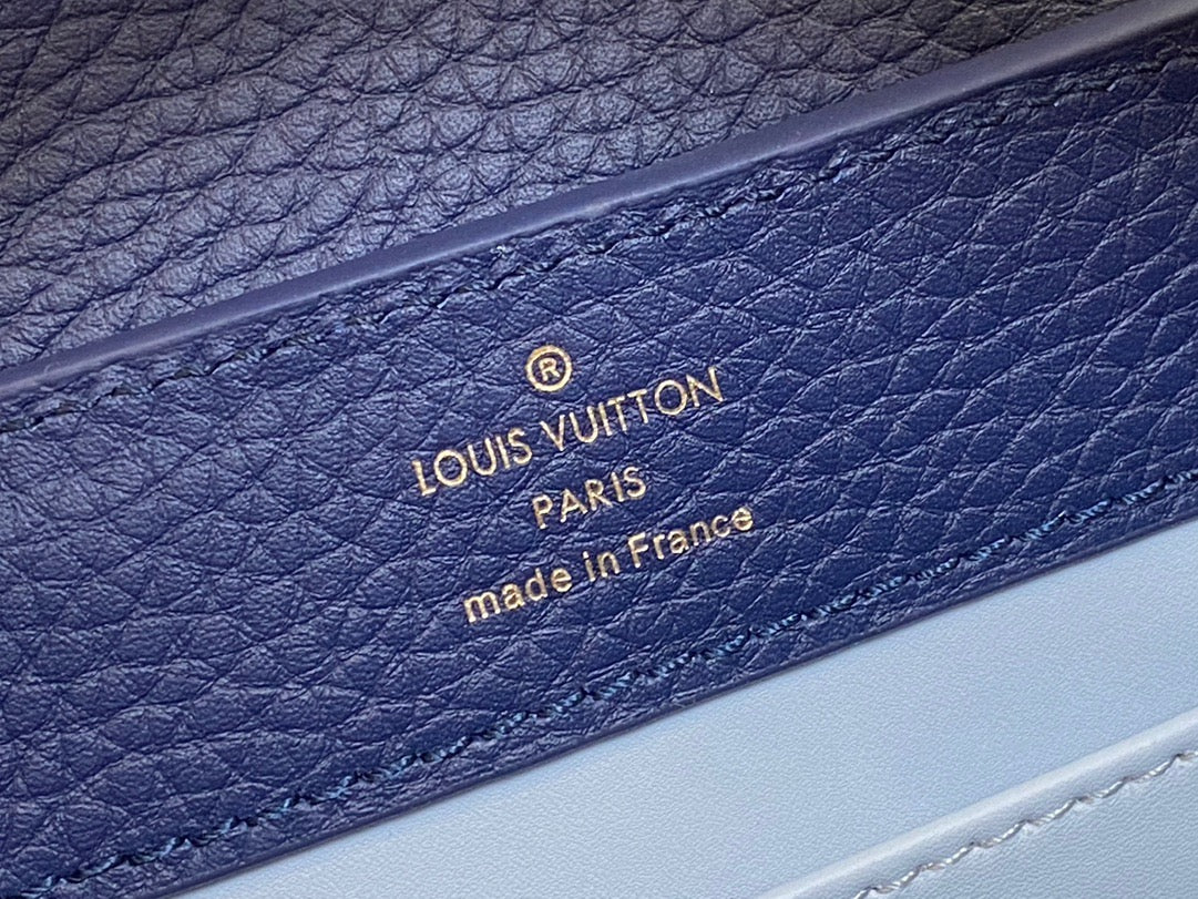 Louis Vuitton Capucines Mini  Bag In Dark Blue