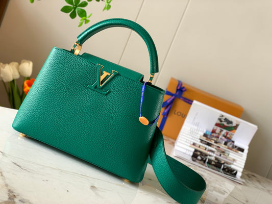 Louis Vuitton Capucines Small  Bag In Dark Green