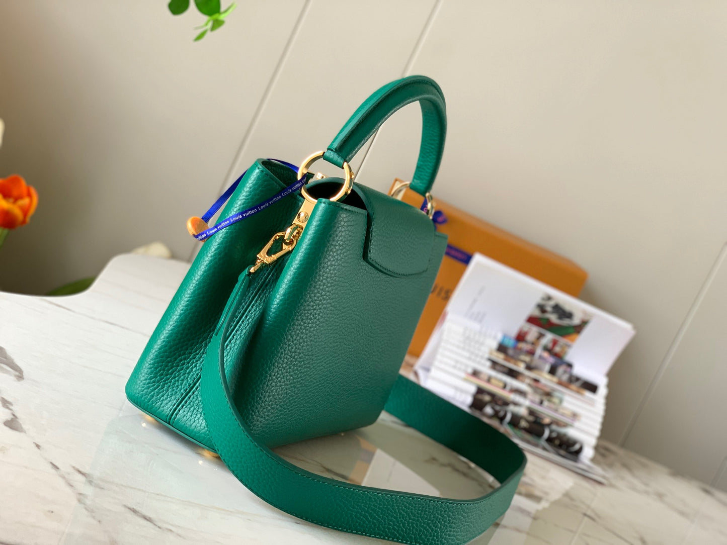 Louis Vuitton Capucines Small  Bag In Dark Green