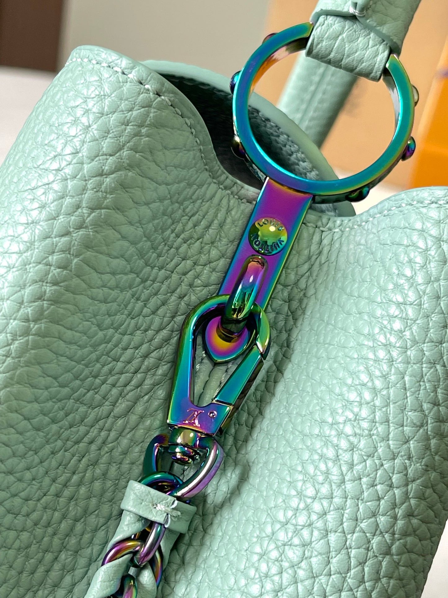 Louis Vuitton Capucines Small  Bag In Mint Green