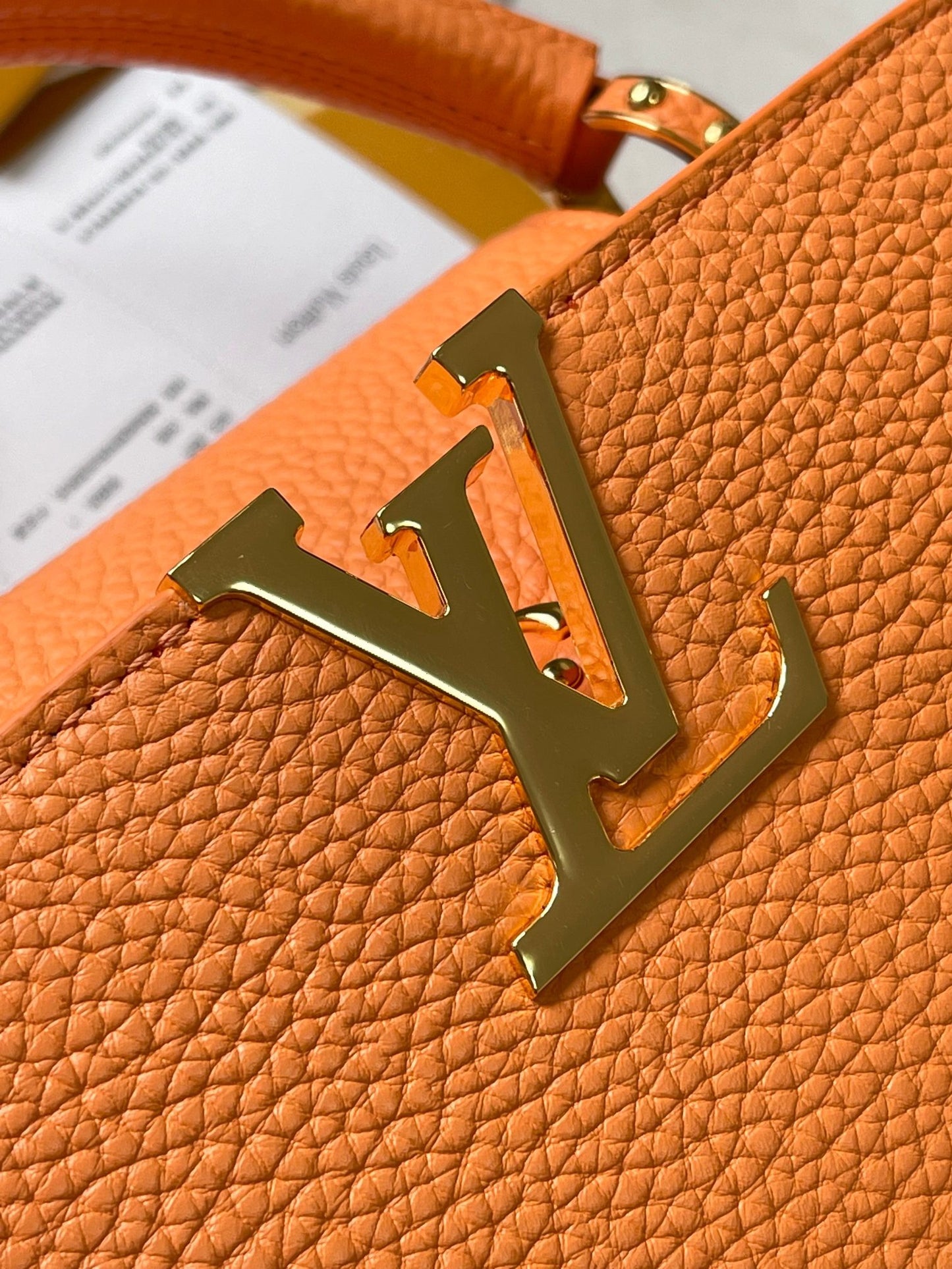 Louis Vuitton Capucines Small  Bag In Orange