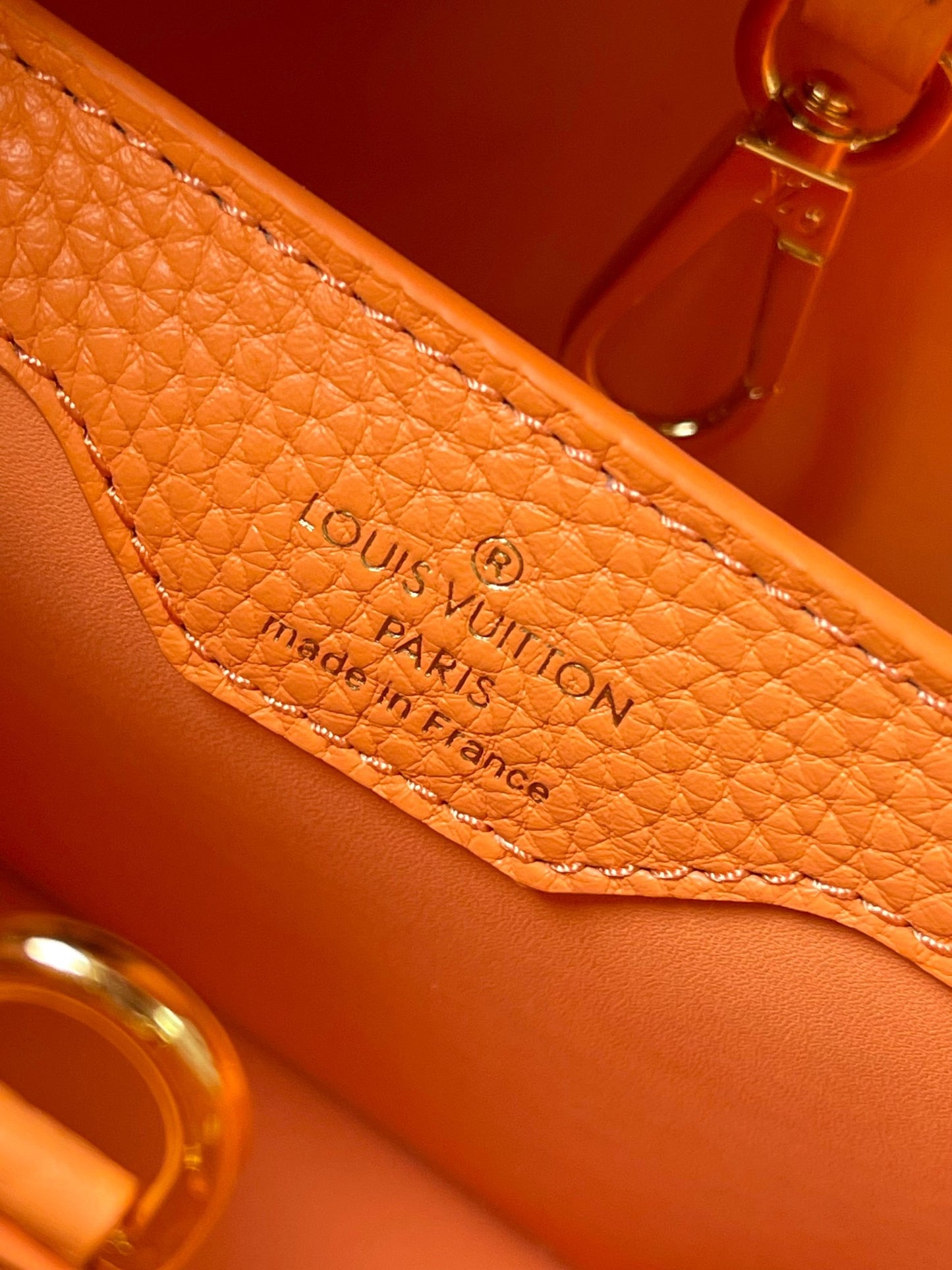 Louis Vuitton Capucines Small  Bag In Orange