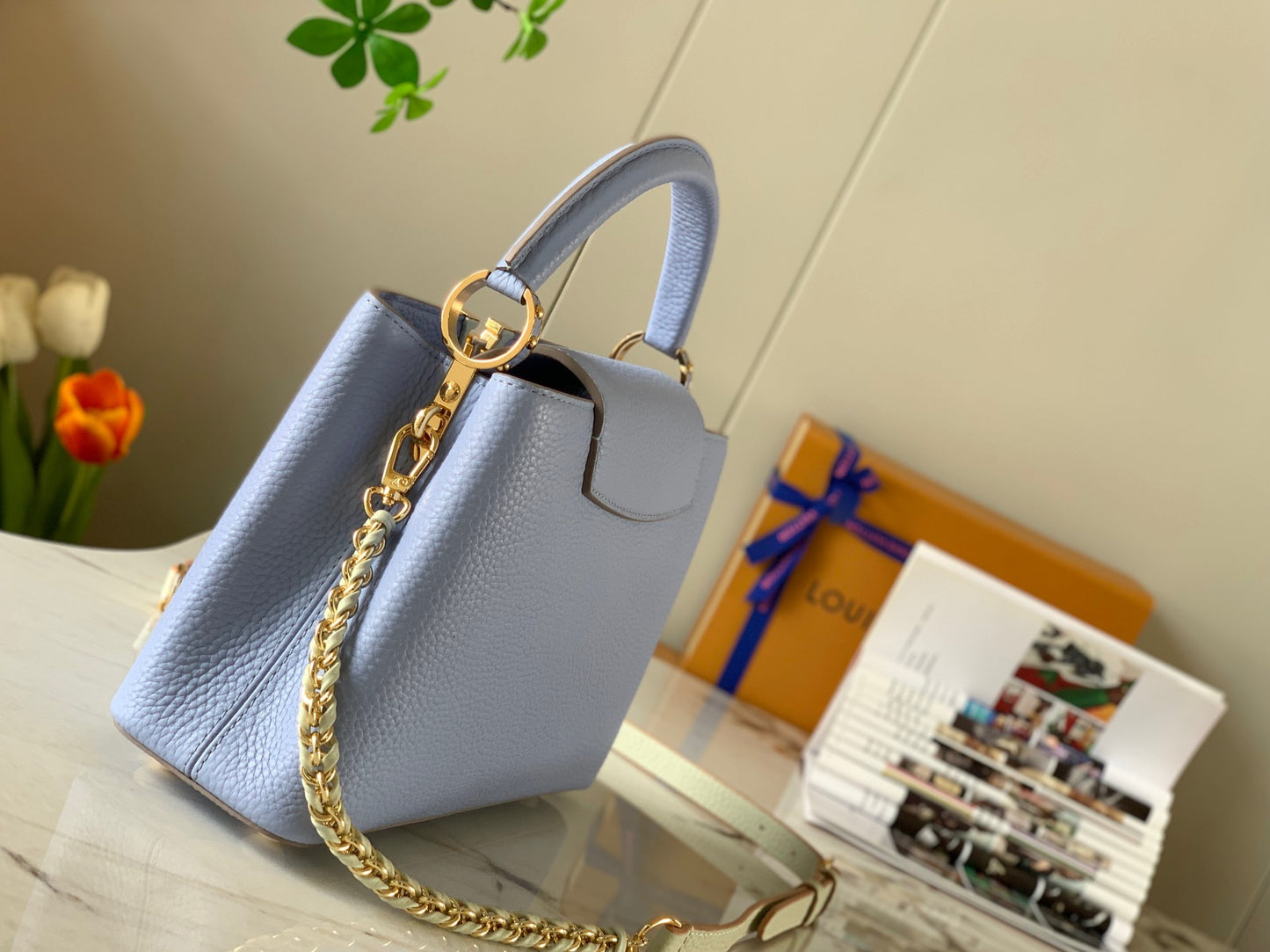 Louis Vuitton Capucines Small  Bag In Blue