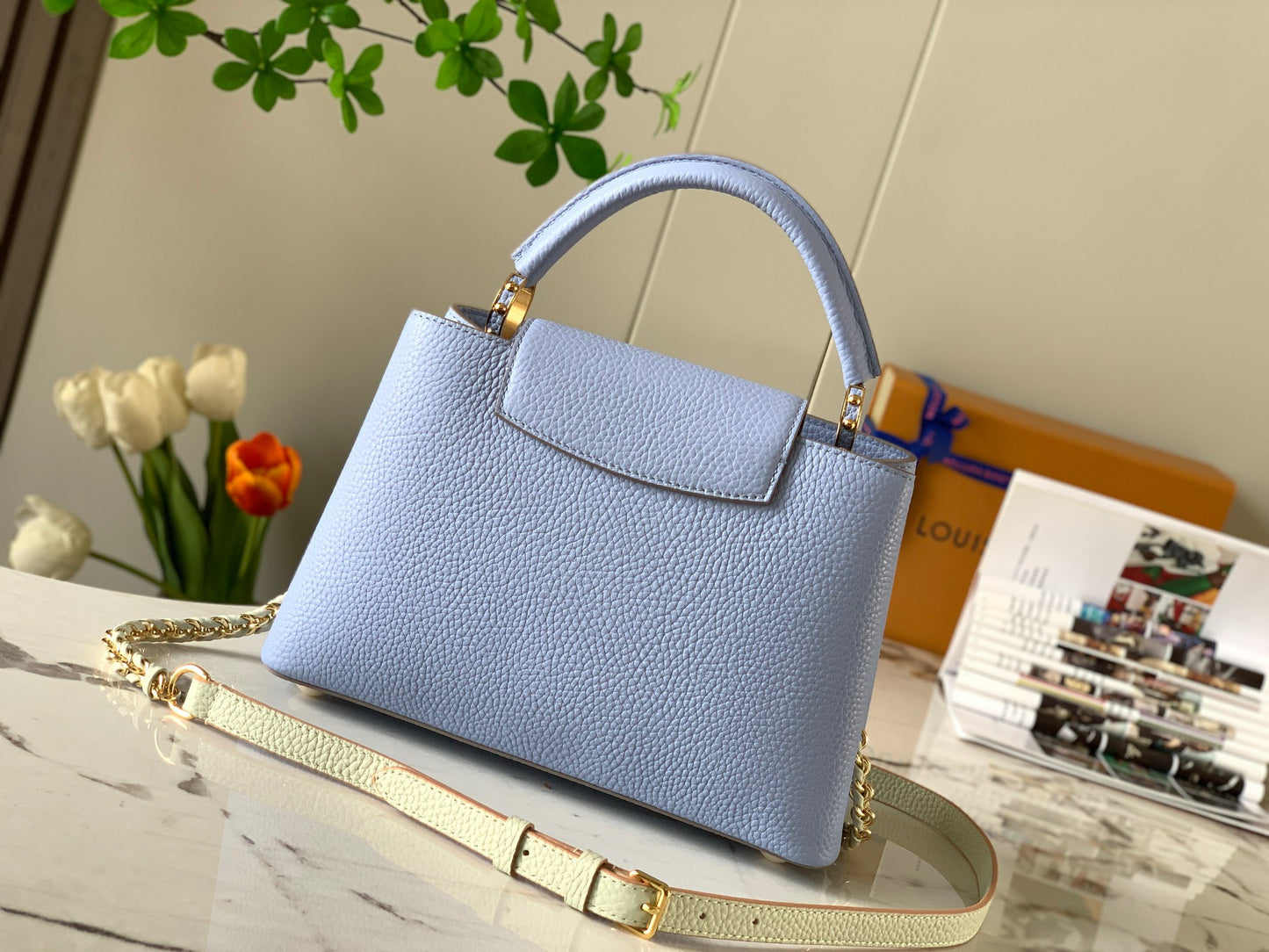 Louis Vuitton Capucines Small  Bag In Blue