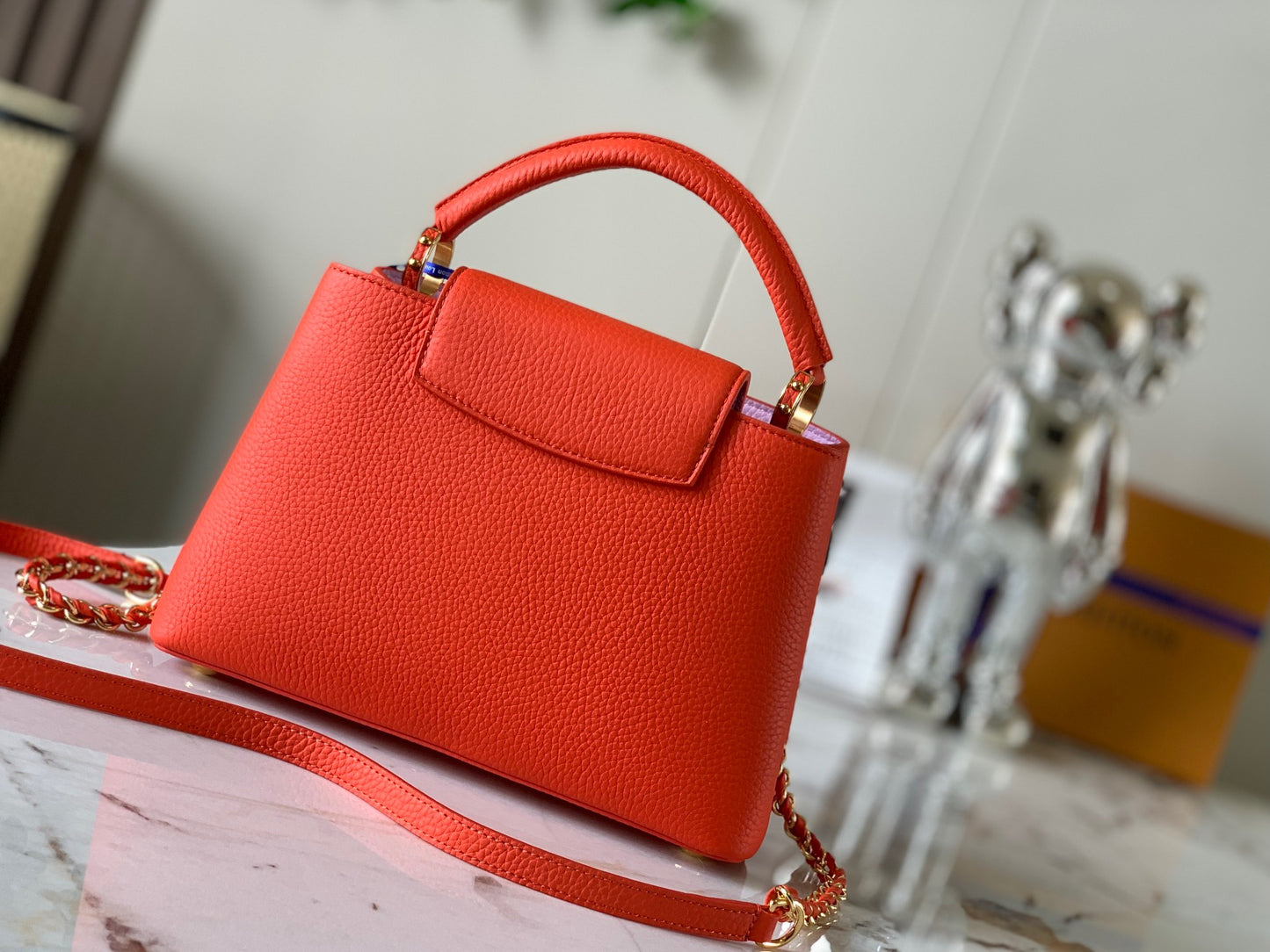 Louis Vuitton Capucines Small  Bag In  Tomato Red