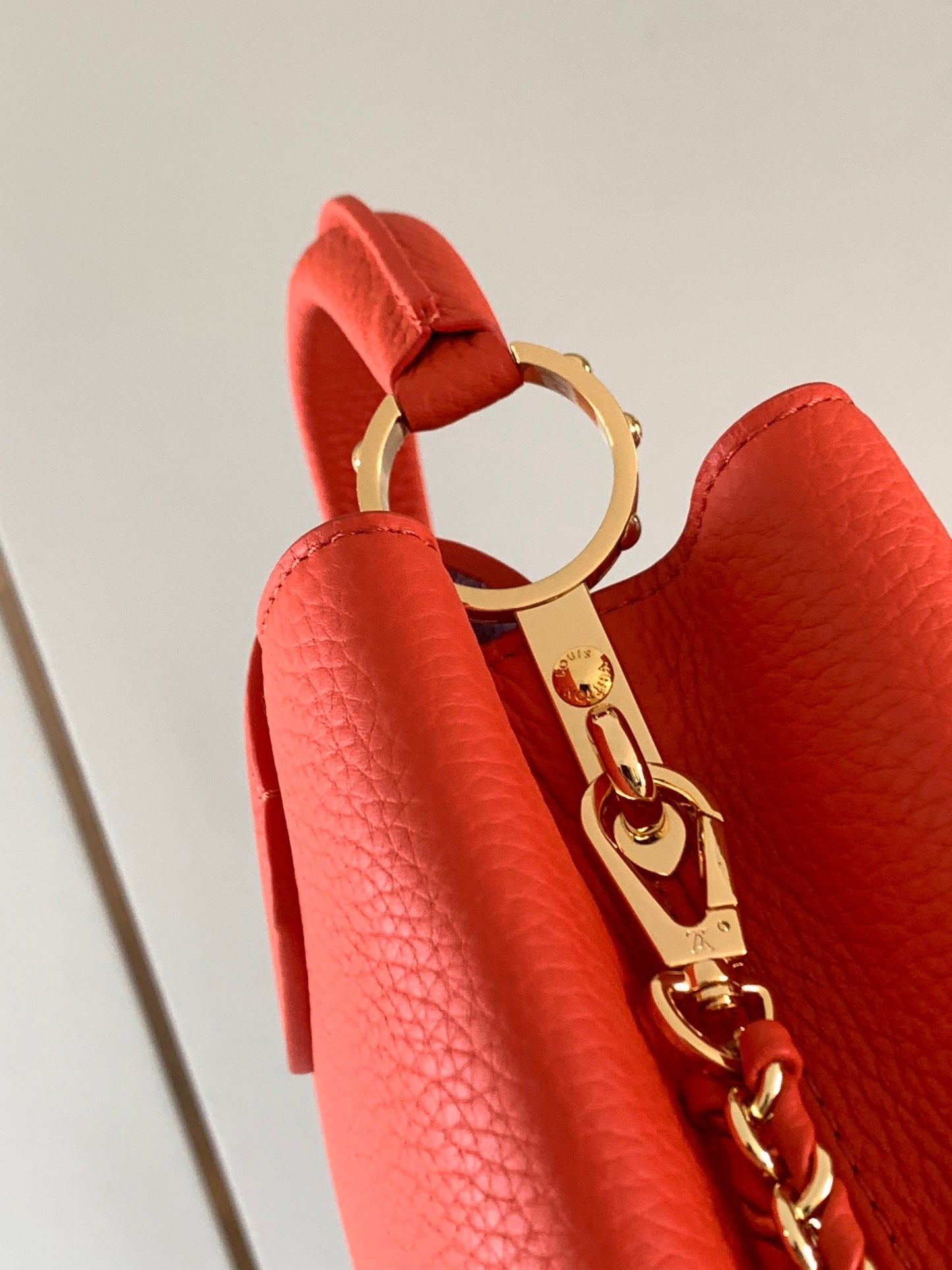 Louis Vuitton Capucines Small  Bag In  Tomato Red