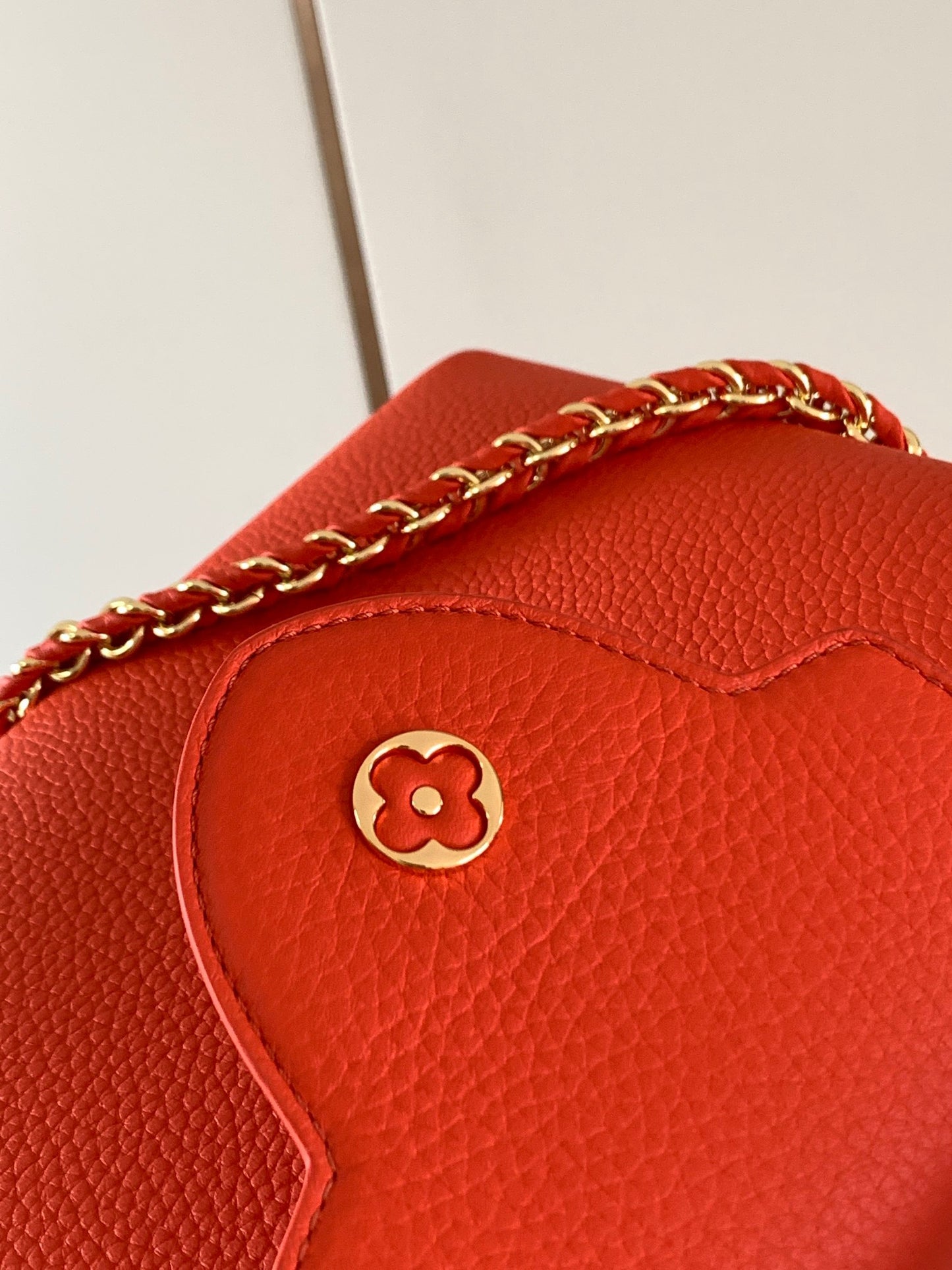 Louis Vuitton Capucines Small  Bag In  Tomato Red