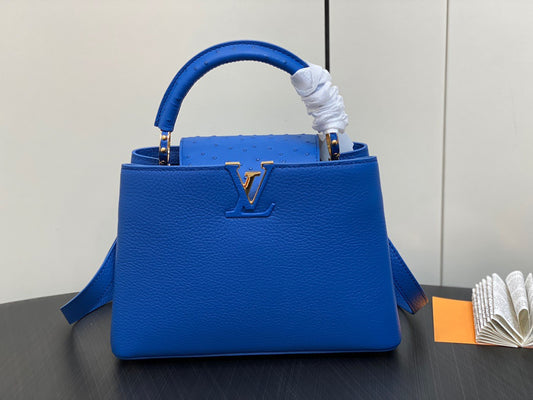 Louis Vuitton Capucines Small  Bag In Dark Blue