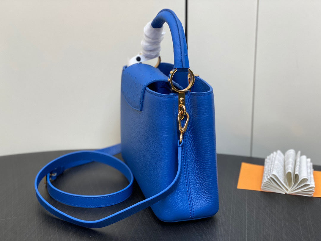 Louis Vuitton Capucines Small  Bag In Dark Blue